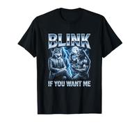 Divertido Alfa Lobo Meme Parpadea Si Me Quieres Bootleg Camiseta