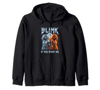Divertido Alfa Lobo Meme Parpadea Si Me Quieres Bootleg Sudadera con Capucha