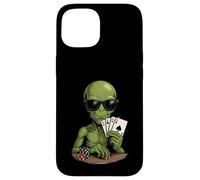 Divertido Alien Casino Poker Jugador Jugador Apuestas Carcasa para iPhone 15