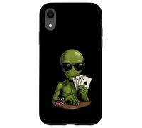 Divertido Alien Casino Poker Jugador Jugador Apuestas Carcasa para iPhone XR