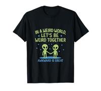 Divertido Alien Parejas Humor Diseño Mundo Extraño Juntos Camiseta