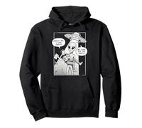Divertido Alien Snack Humor Ilustración Ciencia Ficción Gráfico de Dibujos Animados Sudadera con Capucha