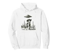 Divertido Alien UFO Cowboy Horse Desert Cactus Western Graphic Sudadera con Capucha