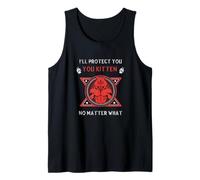 Divertido Alpha Wolf, te protegeré, Gatito, Pase lo Que Pase Camiseta sin Mangas