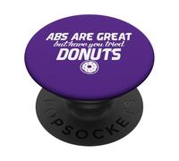 Divertido Amante De Donut Humor Abdominales Gran Cita Foodie PopSockets PopGrip Adhesivo