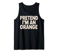 Divertido Amante de la Fruta Perezoso Fiesta de Halloween fingir Que Soy una Naranja Camiseta sin Mangas