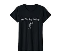 Divertido Amante de la Pesca, no Hay Pesca Hoy Camiseta gráfica económica, Mujer, Negro, L