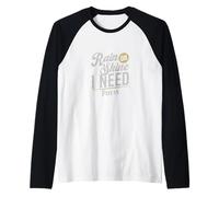Divertido amante de la pizza Rain or Shine I Need Pizzas Art Camiseta Manga Raglan