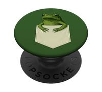 Divertido amante de la rana de bolsillo para hombres, mujeres, niños, niñas y niños pequeños PopSockets PopGrip Adhesivo