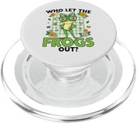 Divertido Amante de Las Ranas Que dejó Salir a Las Ranas Lindo Anfibio PopSockets PopGrip para MagSafe