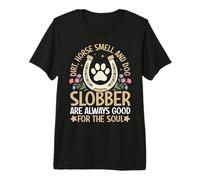 Divertido Amante de los Animales de Granja con Olor a Tierra y babosas de Perro Camiseta Premium