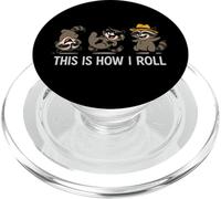Divertido amante de los animales mapache This Is How I Roll Boys Girls PopSockets PopGrip para MagSafe