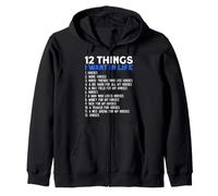 Divertido Amante de los Caballos 12 Cosas Que me Gusta Montar en la Vida Sudadera con Capucha