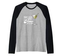 Divertido Amante de los cócteles Martini Siempre Hay Tiempo para un Tini Camiseta Manga Raglan