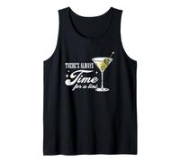 Divertido Amante de los cócteles Martini Siempre Hay Tiempo para un Tini Camiseta sin Mangas