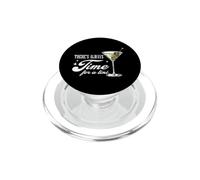Divertido Amante de los cócteles Martini Siempre Hay Tiempo para un Tini PopSockets PopGrip para MagSafe