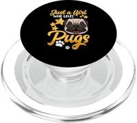 Divertido Amante de los Perros Lindo dueño de Pug Solo una Chica Que ama a los Pugs PopSockets PopGrip para MagSafe