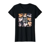 Divertido Amante de los Perros Presente It Was Me I Let The Dogs out Joke Camiseta gráfica económica, Mujer, Negro, S