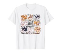 Divertido Amante de los Perros Presente It Was Me I Let The Dogs out Joke Camiseta gráfica económica, Hombre, Blanco, L