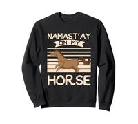 Divertido amante del caballo Amantes del yoga Juego de palabras Namast'ay en mi caballo Sudadera