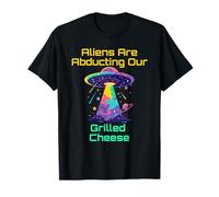 Divertido Amante Del Queso A La Parrilla Alienígena UFO Secuestro Humor Meme Camiseta