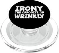 Divertido Amante del Sarcasmo ironía sarcástica lo opuesto a Arrugado PopSockets PopGrip para MagSafe