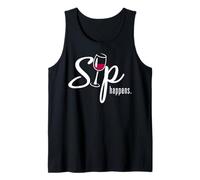 Divertido Amante del Vino sorbo sarcástico Sucede Juego de Palabras Camiseta sin Mangas