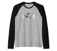 Divertido Amor Diciendo con Cabeza De Vaca Sarcástico Camiseta Manga Raglan
