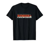 Divertido analizador de números de Contabilidad Camiseta gráfica económica, Hombre, Negro, M