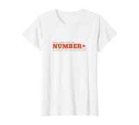Divertido analizador de números de Contabilidad Camiseta gráfica económica, Mujer, Blanco, L