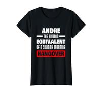 Divertido Andre Diciendo Resaca Humana Andre Nombre Camiseta gráfica económica, Mujer, Negro, XL