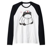 Divertido Animal de enfermería Grumpy Frog Medical Healthcare Camiseta Manga Raglan