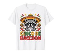 Divertido Animal de Fiesta Mexicana Cinco de Raccoon Camiseta