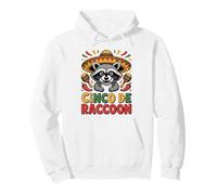 Divertido Animal de Fiesta Mexicana Cinco de Raccoon Sudadera con Capucha