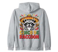 Divertido Animal de Fiesta Mexicana Cinco de Raccoon Sudadera con Capucha