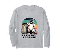 Divertido Animal de Fiesta para Beber, Mapache, de Let's Get Trashed Manga Larga