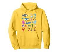 Divertido Animales Marinos Niños Niños Océano Criaturas Pez Payaso Sudadera con Capucha, Unisex para Adultos, Limón, XL