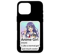 Divertido Anime Chica Definición como Normal Solo Mucho Más Fresco Arte Carcasa para iPhone 16 Pro MAX