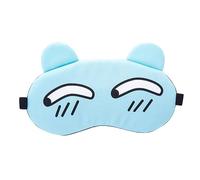 Divertido, anime, parche para dormir suave y cómodo con correa, funda opaca adecuada para dormir de día, descansos de almuerzo, dormir en coche, máscara de ojos (azul traicionero)