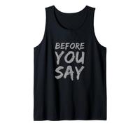 Divertido Antes de Decir Mensajes de Texto Divertidos Citas Divertidas de Humor Camiseta sin Mangas