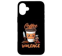 Divertido Antes del Café O Elegir-Violencia Meme Arte Gráfico Carcasa para iPhone 16 Plus