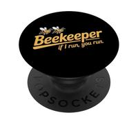 Divertido Apicultor Diciendo Que si te corro Corre Humor PopSockets PopGrip Adhesivo