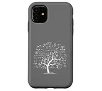 Divertido árbol matemático. Donde la geometría se encuentra con la naturaleza Carcasa para iPhone 11