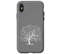 Divertido árbol matemático. Donde la geometría se encuentra con la naturaleza Carcasa para iPhone X/XS