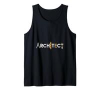 Divertido Arquitecto Diciendo Herramientas Iconos Letras Gráfico Camiseta sin Mangas