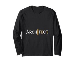 Divertido Arquitecto Diciendo Herramientas Iconos Letras Gráfico Manga Larga