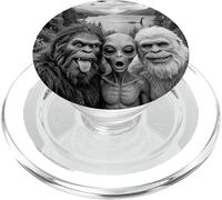 Divertido Arte críptido para Selfies con Monstruos de Bigfoot Alien Loch Ness PopSockets PopGrip para MagSafe