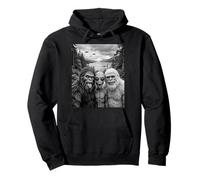 Divertido Arte críptido para Selfies con Monstruos de Bigfoot Alien Loch Ness Sudadera con Capucha