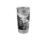Divertido arte críptido para selfies con monstruos de Bigfoot Alien Loch Ness Vaso térmico de acero inoxidable de doble pared