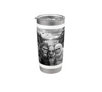 Divertido arte críptido para selfies con monstruos de Bigfoot Alien Loch Ness Vaso térmico de acero inoxidable de doble pared